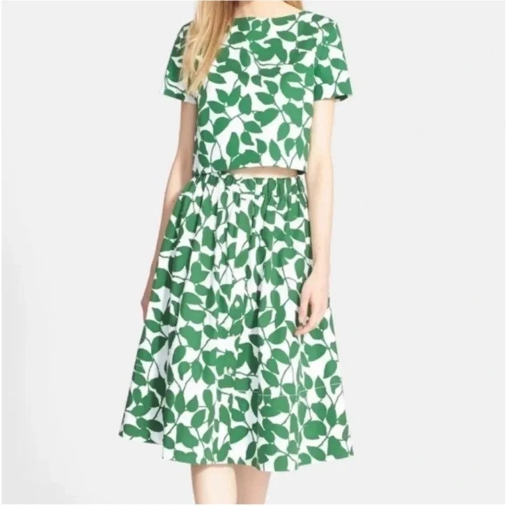 Kate Spade New York Garden Leaves Stretch Cotton Crop Top 💕